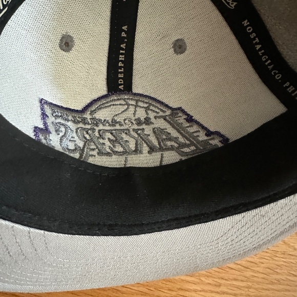 LA Lakers Snapback Flat Brim Gray Hat Cap - Picture 11 of 13